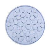 Light blue Flower Slow Feeder Enrichment Bowl featuring raised flower textures to encourage slow feeding and improve digestion.